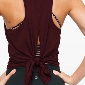 Lululemon All Tied Up tank in Garnet